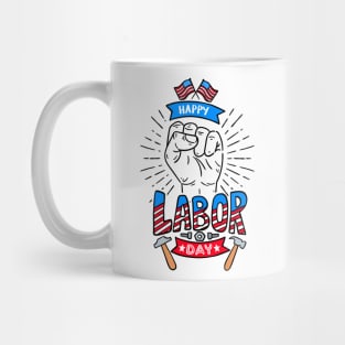 Happy Labor Day American Flag Holiday T Shirt Gift Mug
